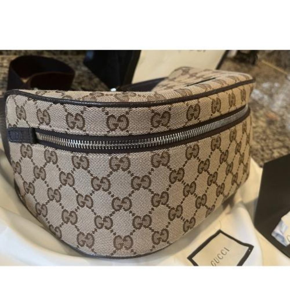 AUTHENTIC GUCCI SHERRY WEB FANNY WAIST BAG - Picture 3 of 15